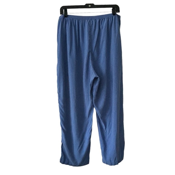 Go Silk washable silk pants women's plus sz 1X blue elastic waist comform relax - Picture 9 of 11